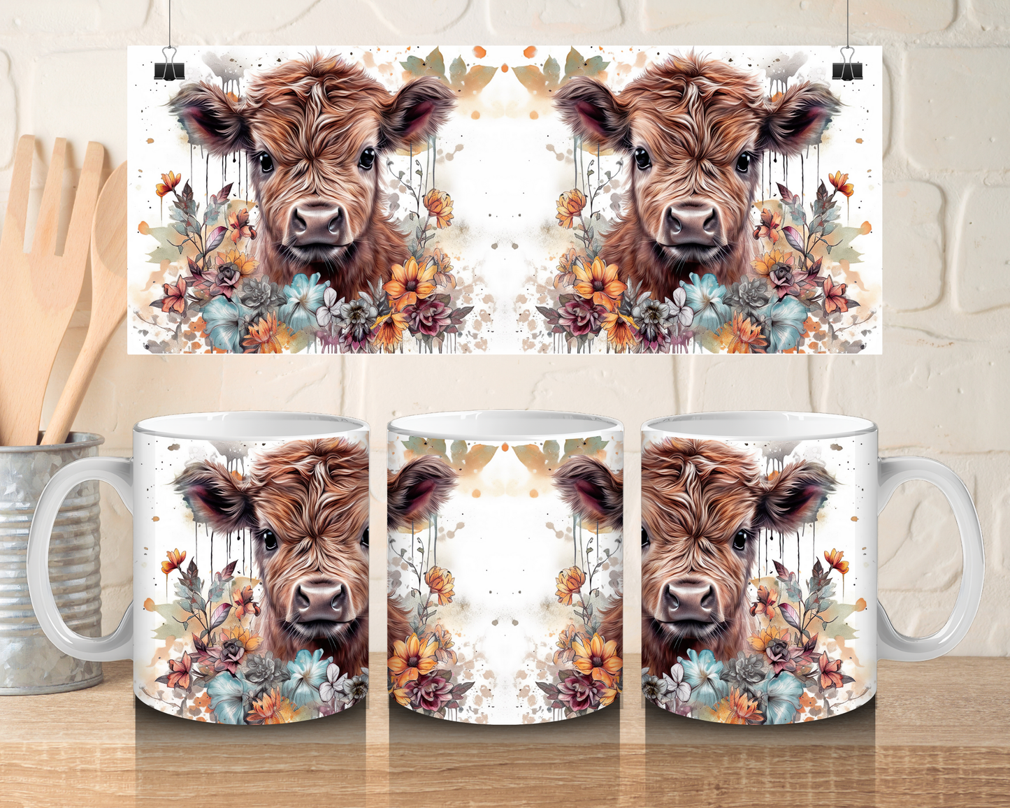 Baby highland cow - 11oz Ceramic mug