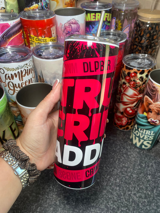 Pink True crime  - 20oz tumbler