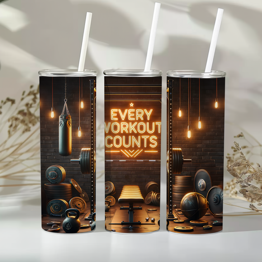 Every workout counts - 20oz tumbler