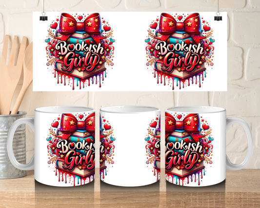 Bookish girlie - 11oz Ceramic mug