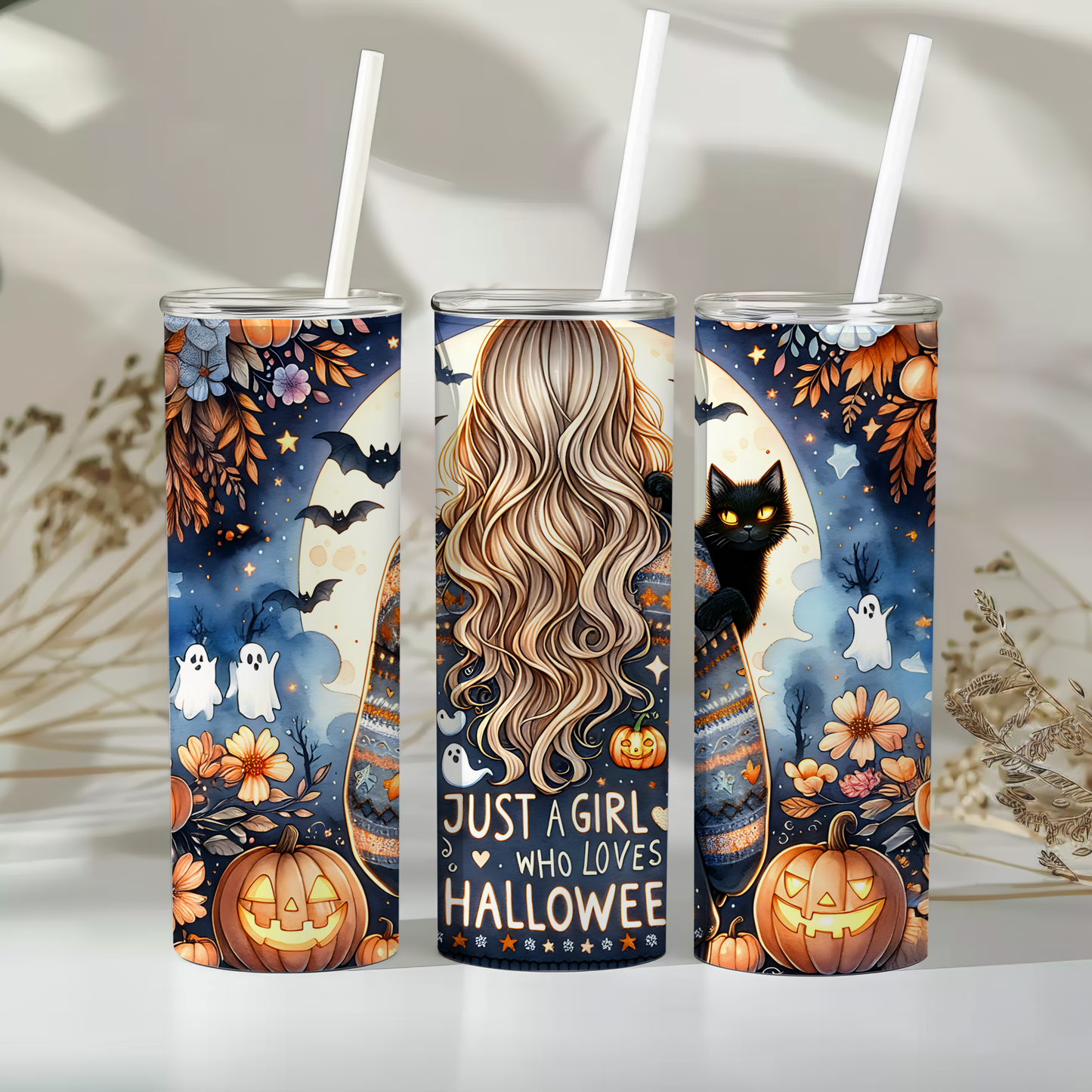 Just a girl who loves Halloween - 20oz tumbler