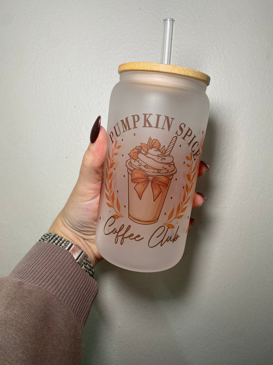 Pumpkin spice coffee club - 16oz libbey can