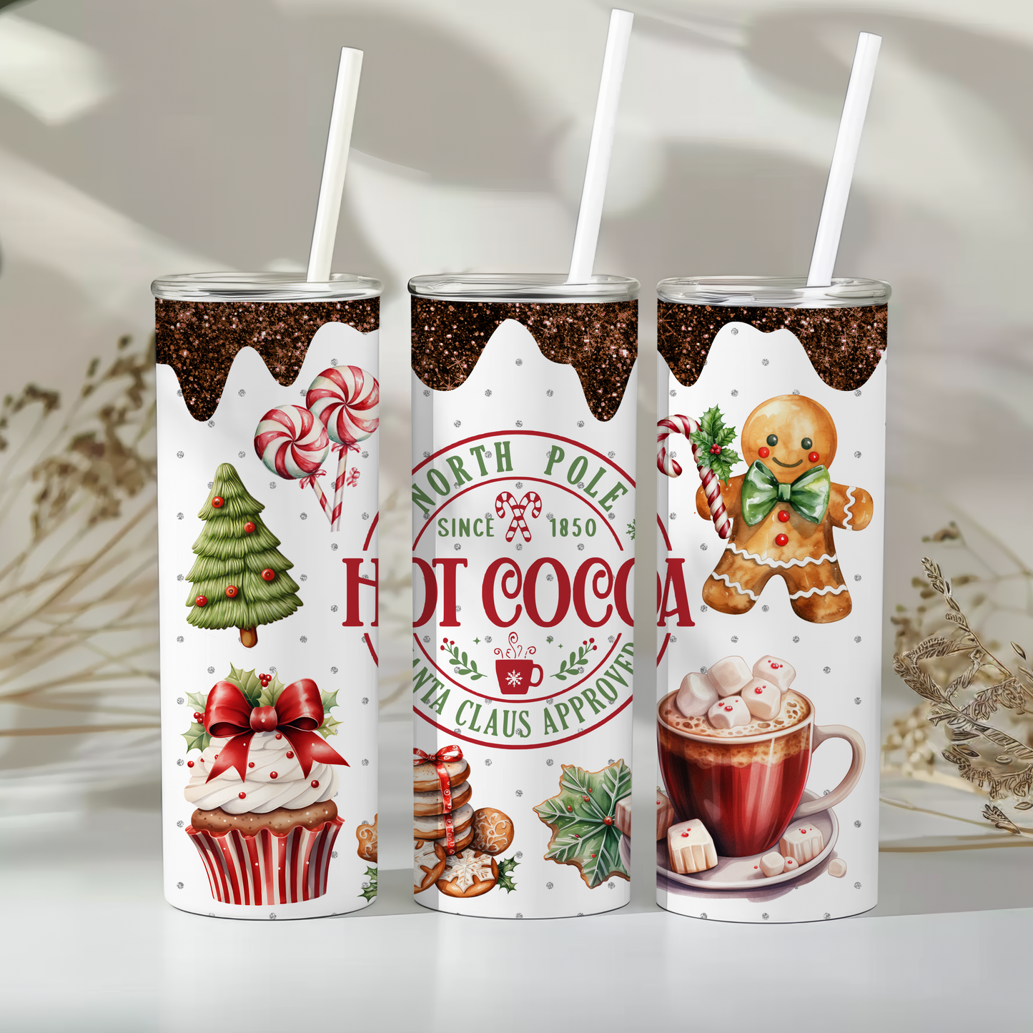 Santa Claus approved hot cocoa - 20oz tumbler