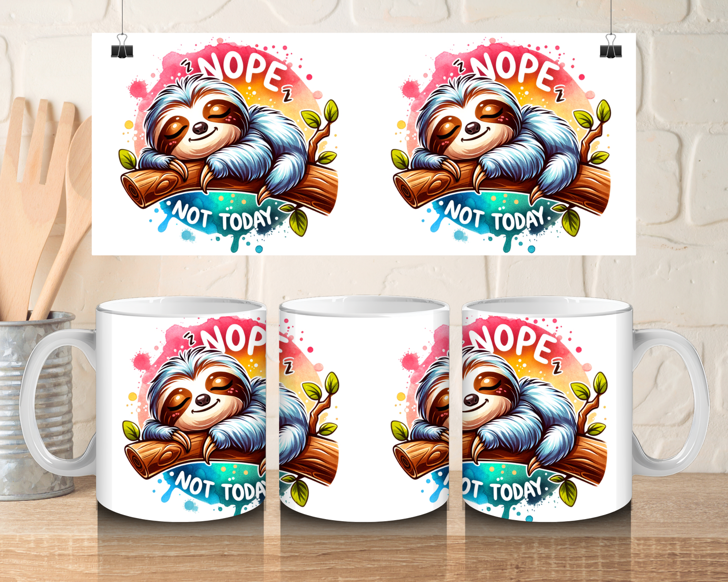 Nope not today - 11oz Ceramic mug