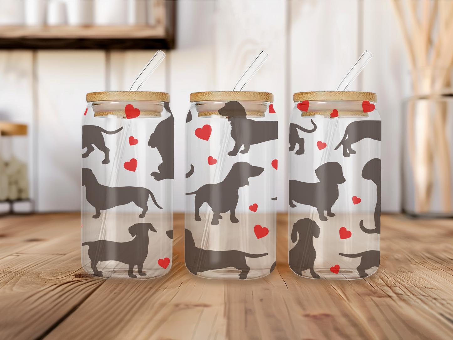 Dachshund 16oz Libbey can