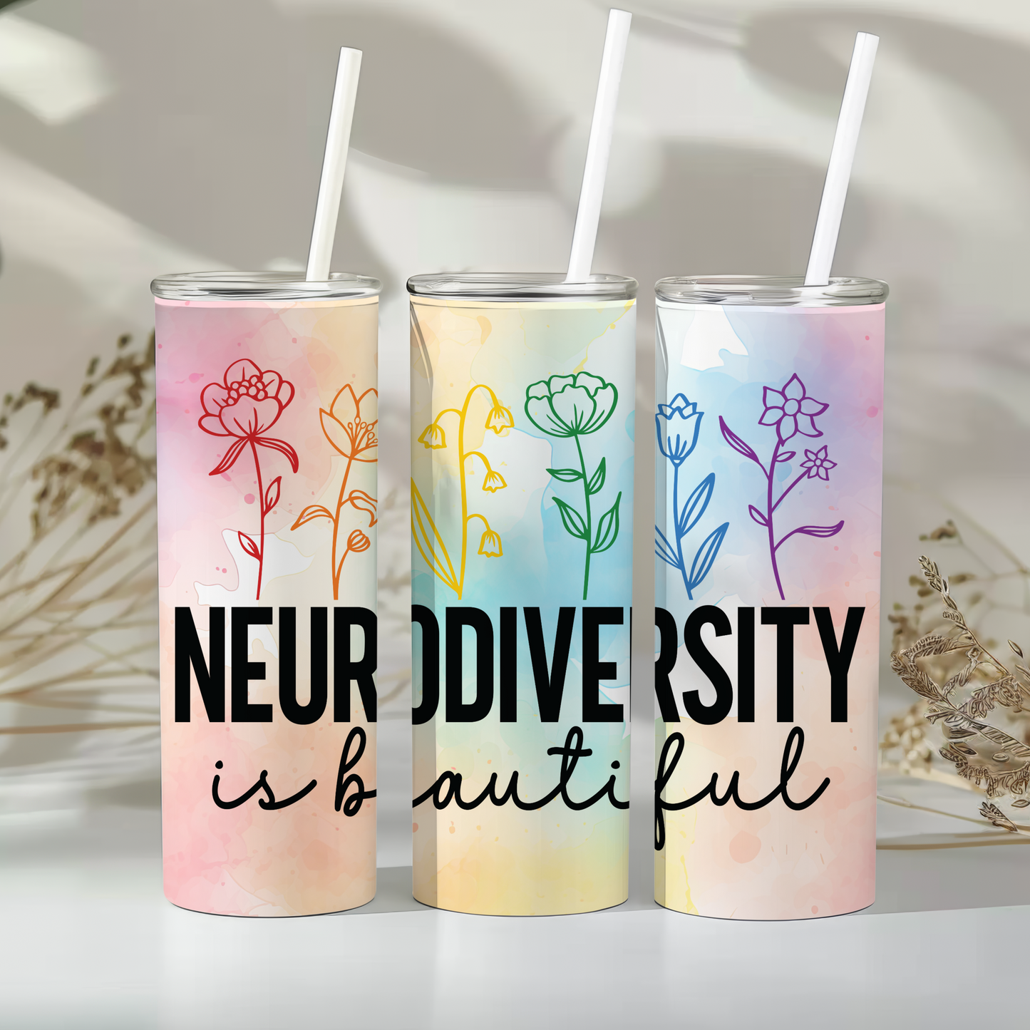 Neurodiversity is beautiful - 20oz tumbler