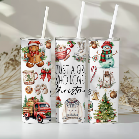 Just a girl who loves Christmas - 20oz tumbler