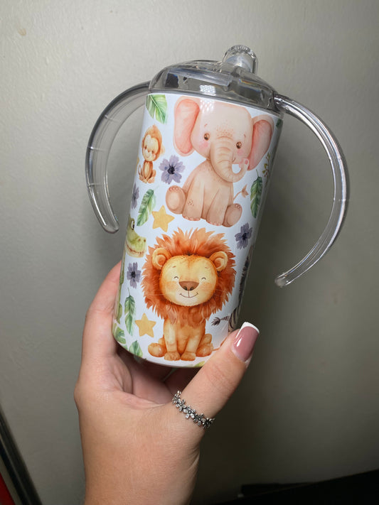 Personalised safari animals - 12oz tumbler