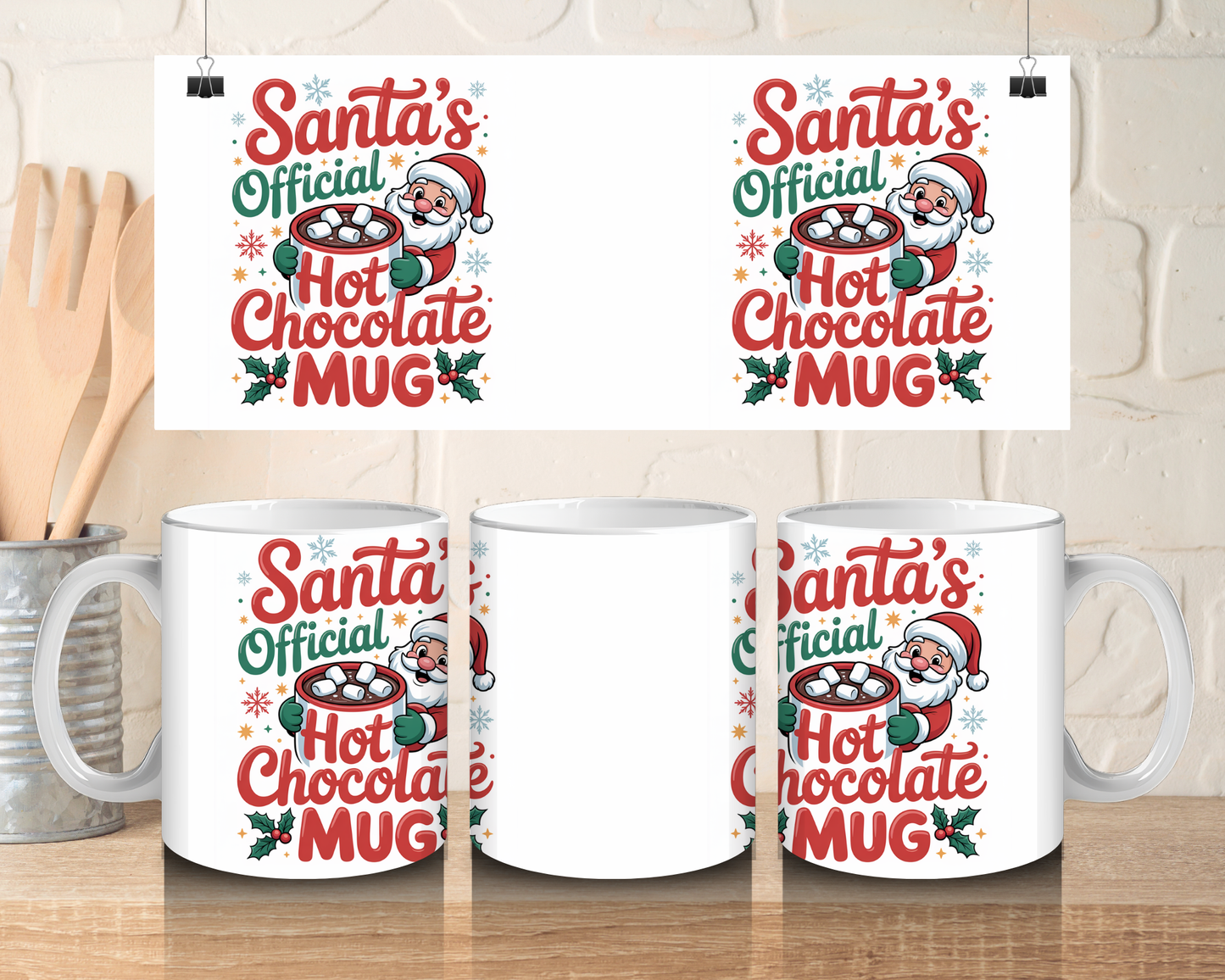 Santas official hot chocolate mug - 11oz Ceramic mug