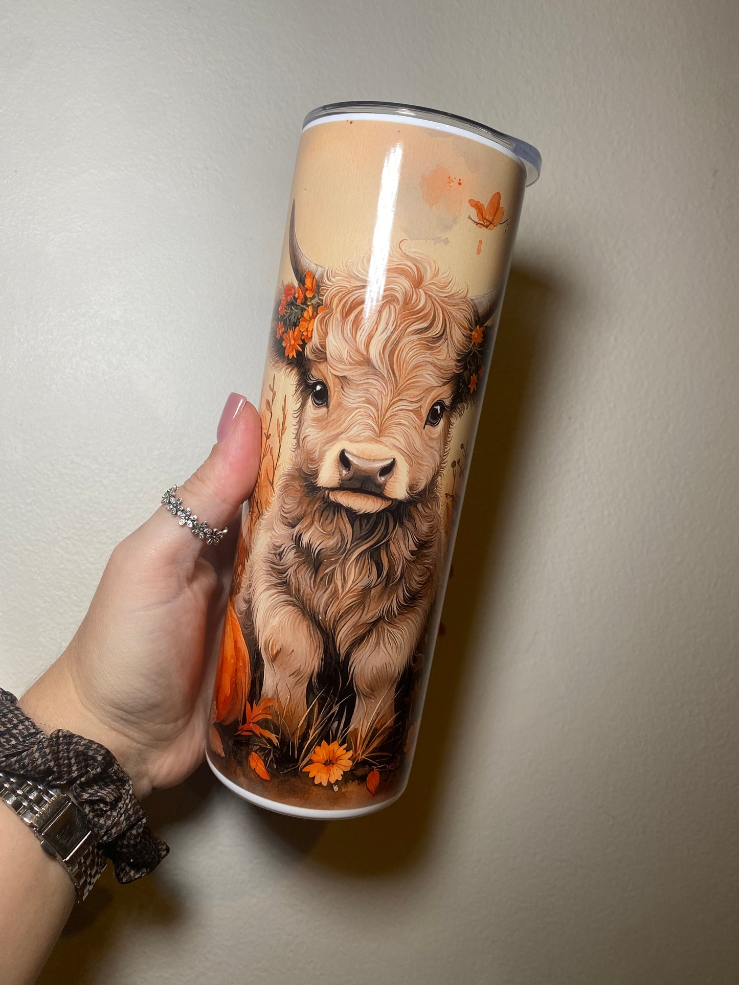 Autumn highland cow - 20oz tumbler