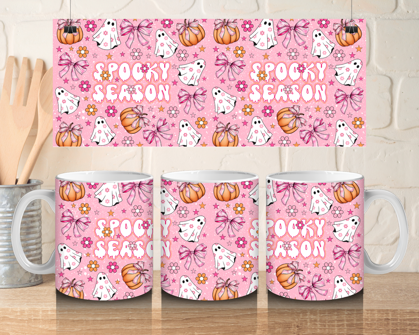 Spooky season pink - 11oz Ceramic mug
