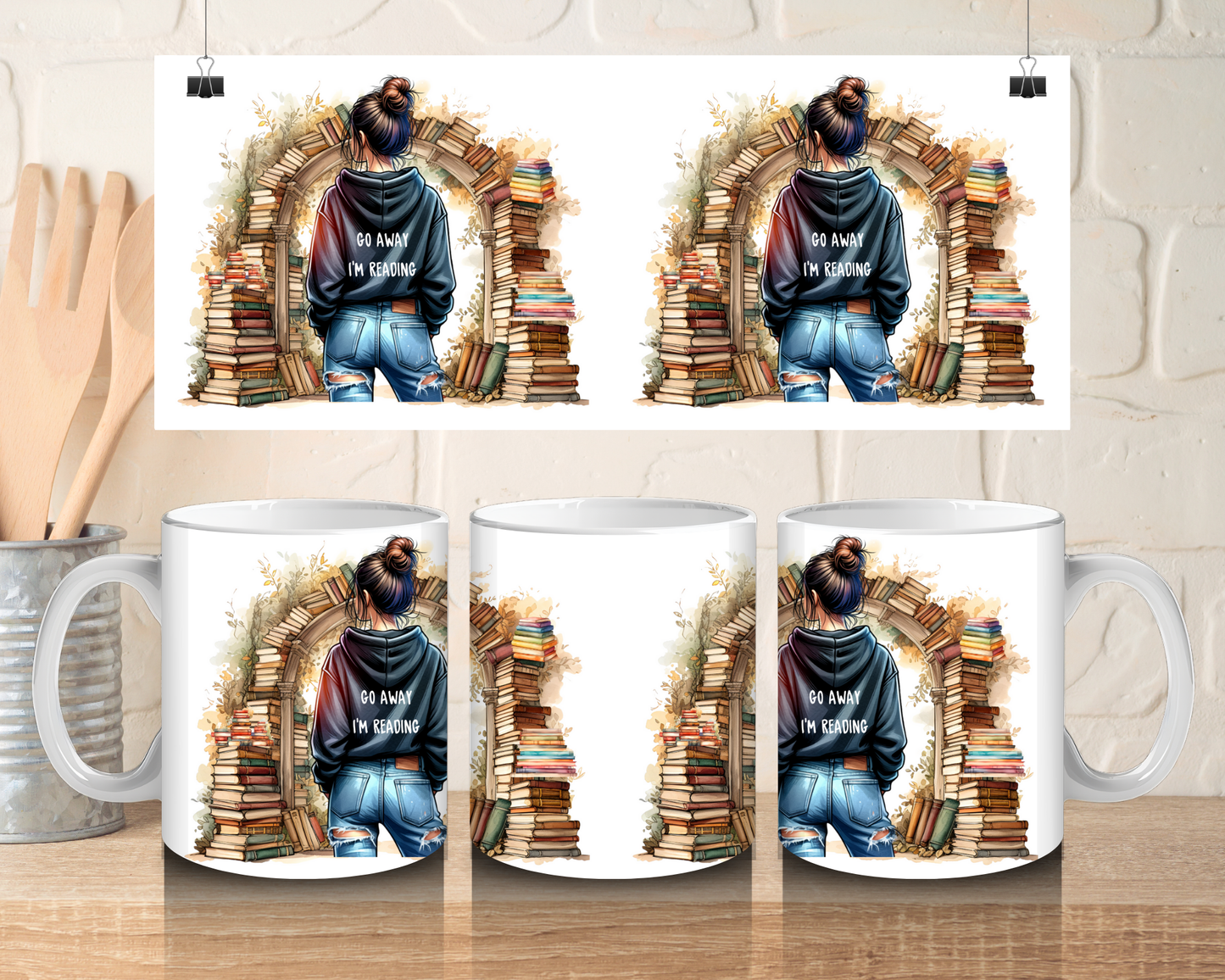 Go away I’m reading -  11oz Ceramic mug