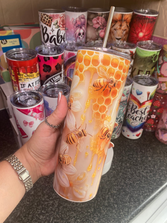 Honeycomb bees - 20oz tumbler