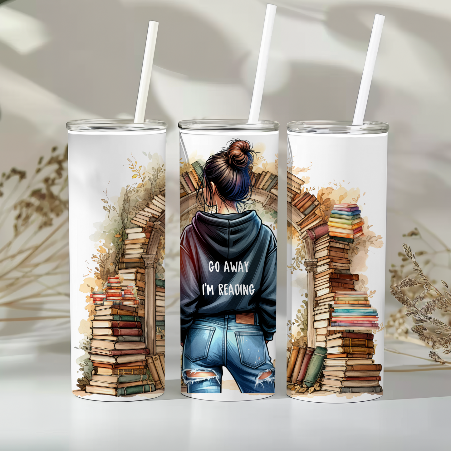 Go away I’m reading - 20oz tumbler