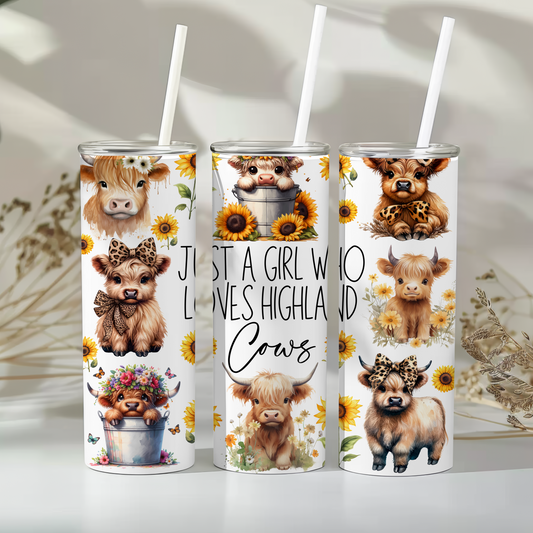 Just a girl who loves highland cows - 20oz tumbler