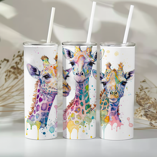 Giraffe Water colour-  20oz tumbler