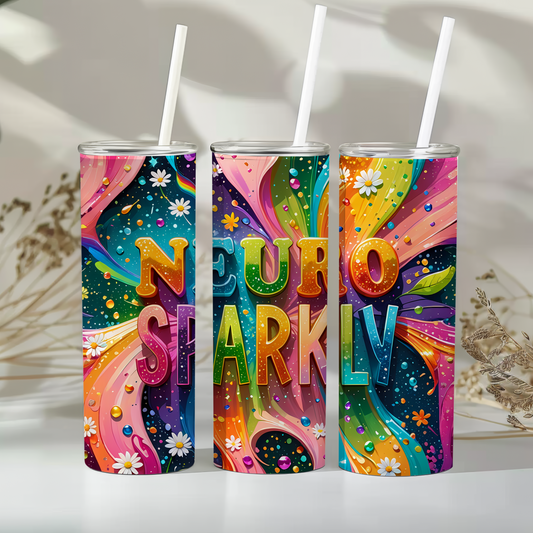 Neuro sparkly - 20oz tumbler