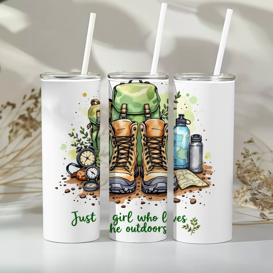 Just a girl who loves the outdoors - 20oz tumbler