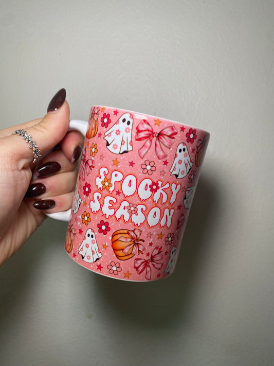 Spooky season pink - 11oz Ceramic mug