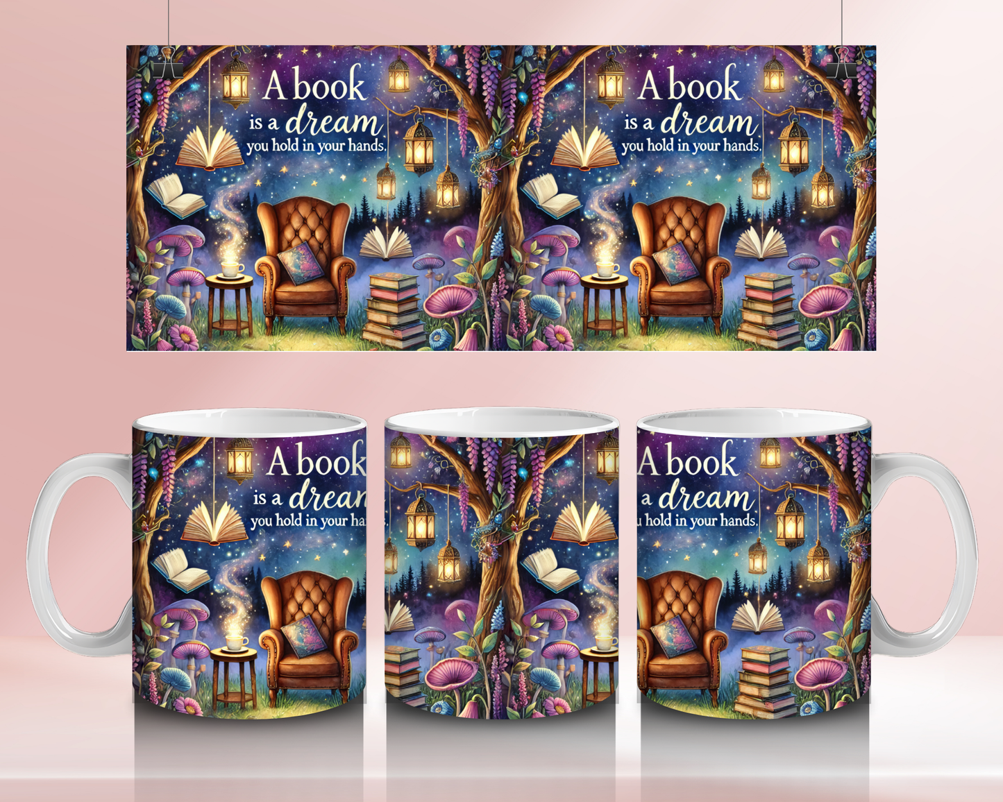 A book is a dream you hold in your hands - 11oz Ceramic mug