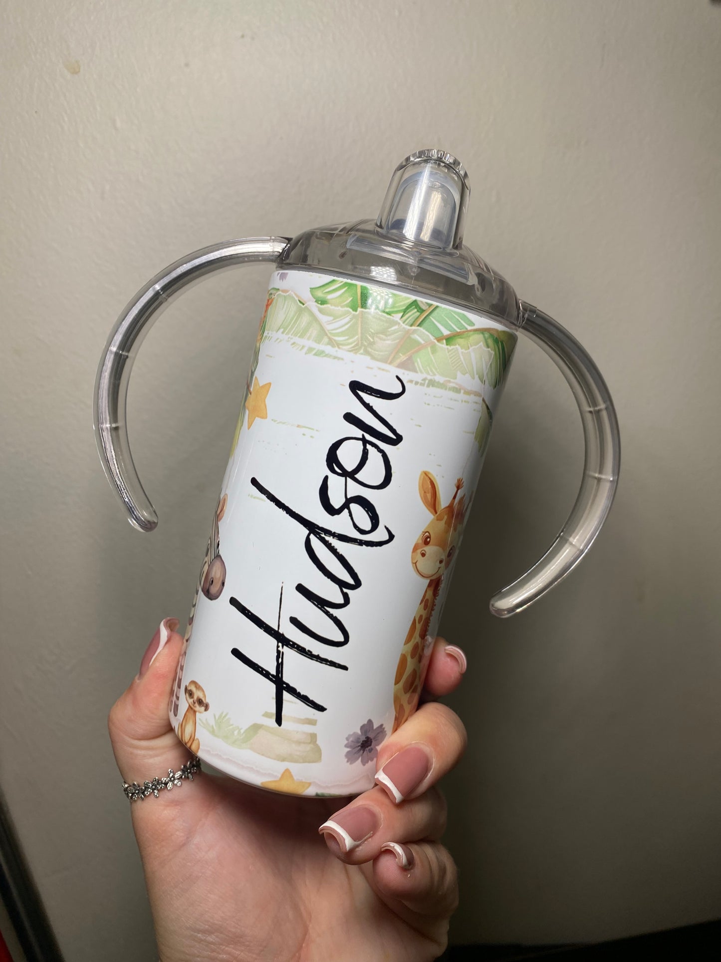 Personalised safari animals - 12oz tumbler