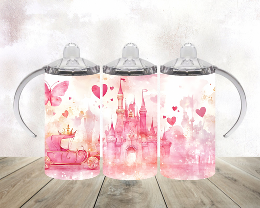 Mini me tumbler gift set - Pink princess castle