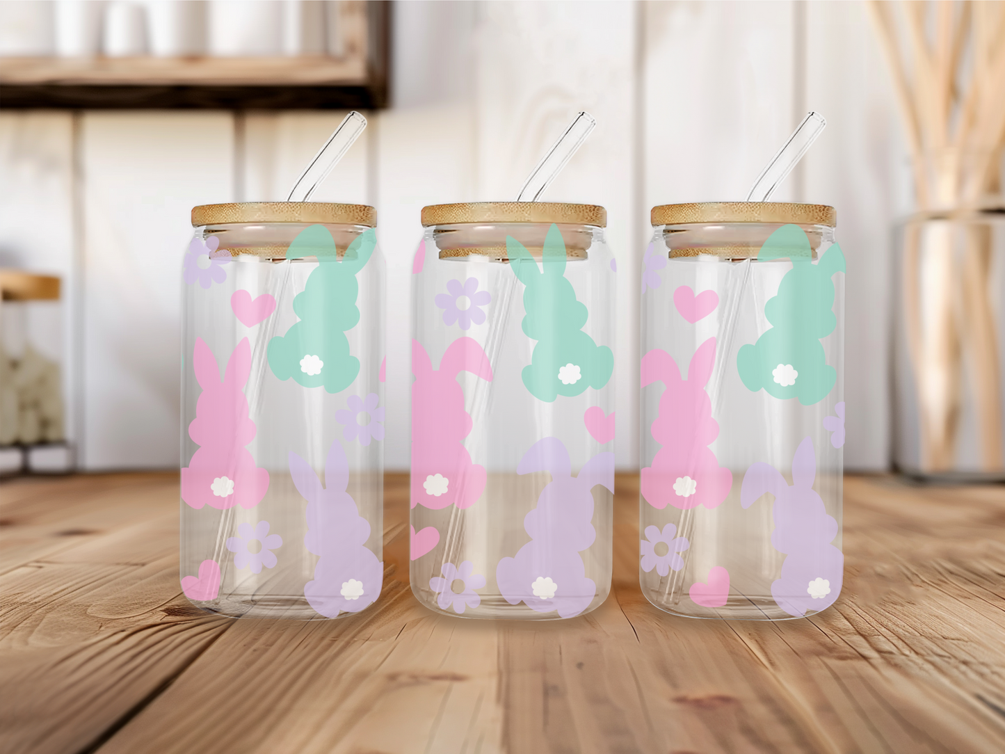 Easter bunny 16oz Libbey can