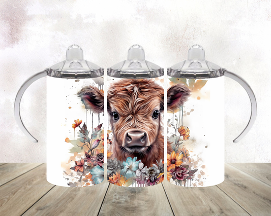 Mini me tumbler gift set - Baby highland cow