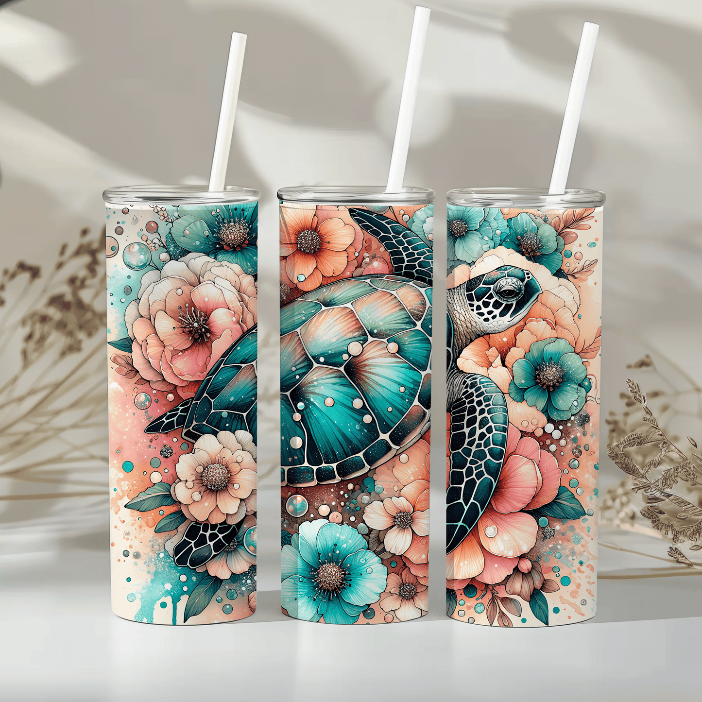 Colourful turtle - 20oz tumbler