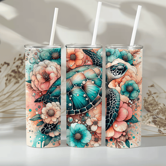 Colourful turtle -  20oz tumbler