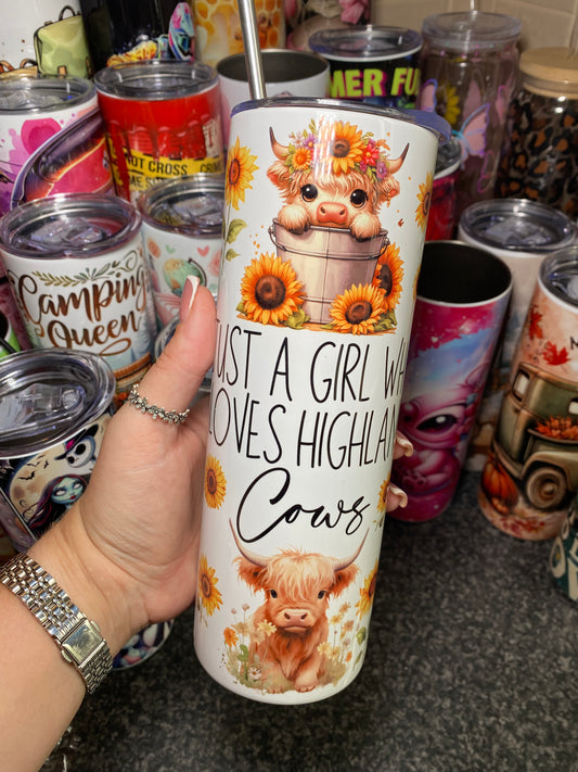 Just a girl who loves highland cows - 20oz tumbler
