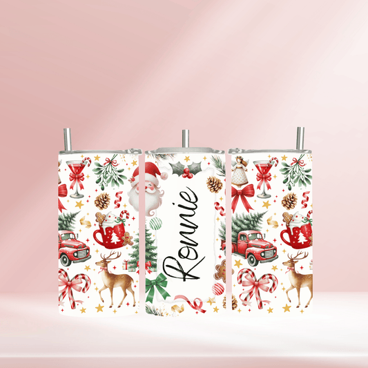 Christmas personalised- 12oz standard/sippy tumbler