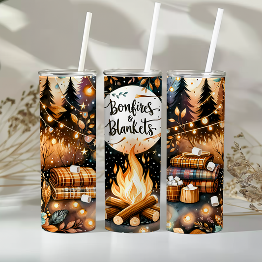 Bonfires & Blankets - 20oz tumbler