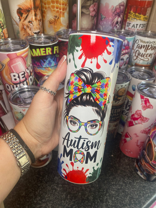 Autism mom -  20oz tumbler