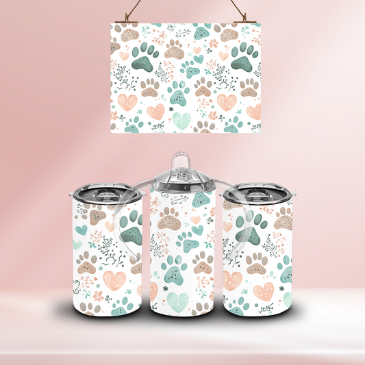 Paw prints - 12oz standard/sippy tumbler