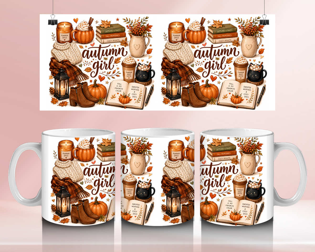 Autumn girlie - 11oz Ceramic mug