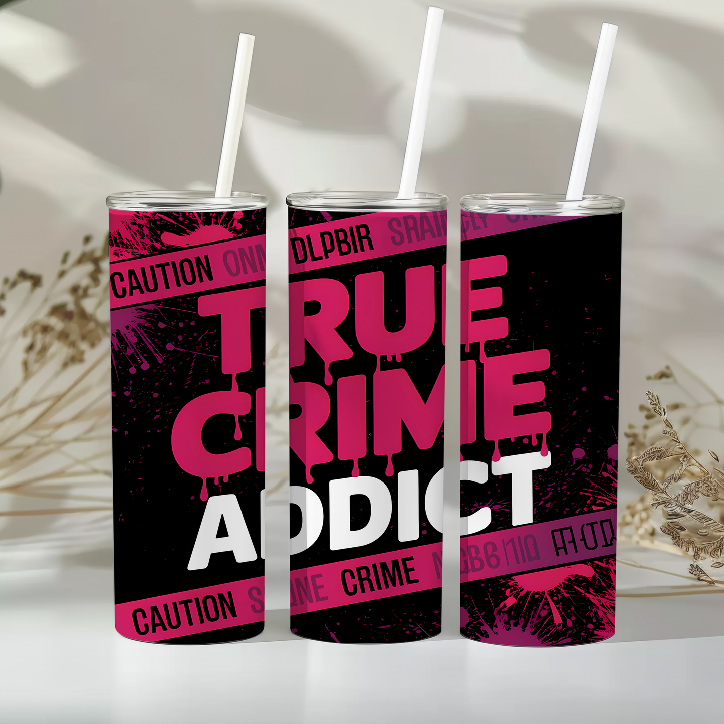 Pink True crime - 20oz tumbler