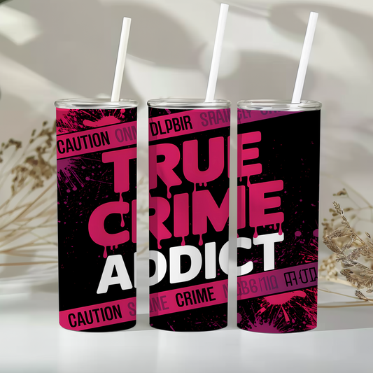 Pink True crime  - 20oz tumbler