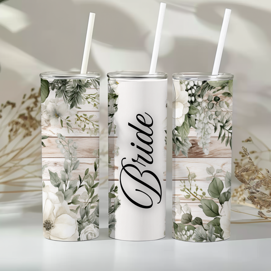 Bride - Rustic flowers - 20oz tumbler