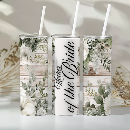 Mother of the bride - Rustic flowers - 20oz tumbler