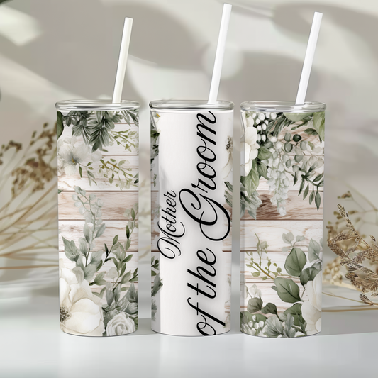 Mother of the groom - Rustic flowers - 20oz tumbler