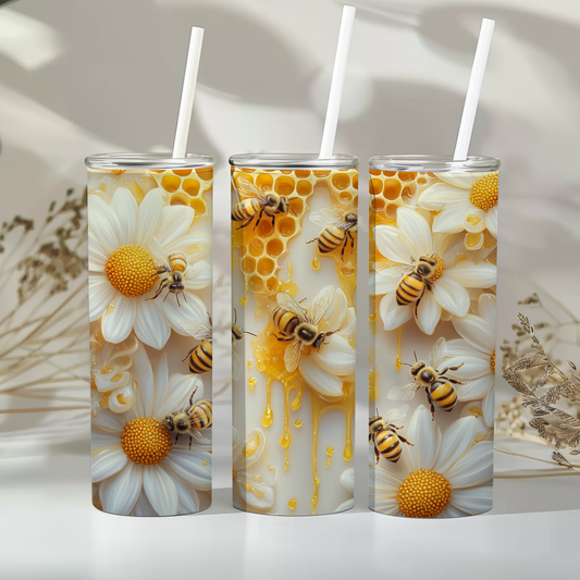 Honeycomb bees - 20oz tumbler