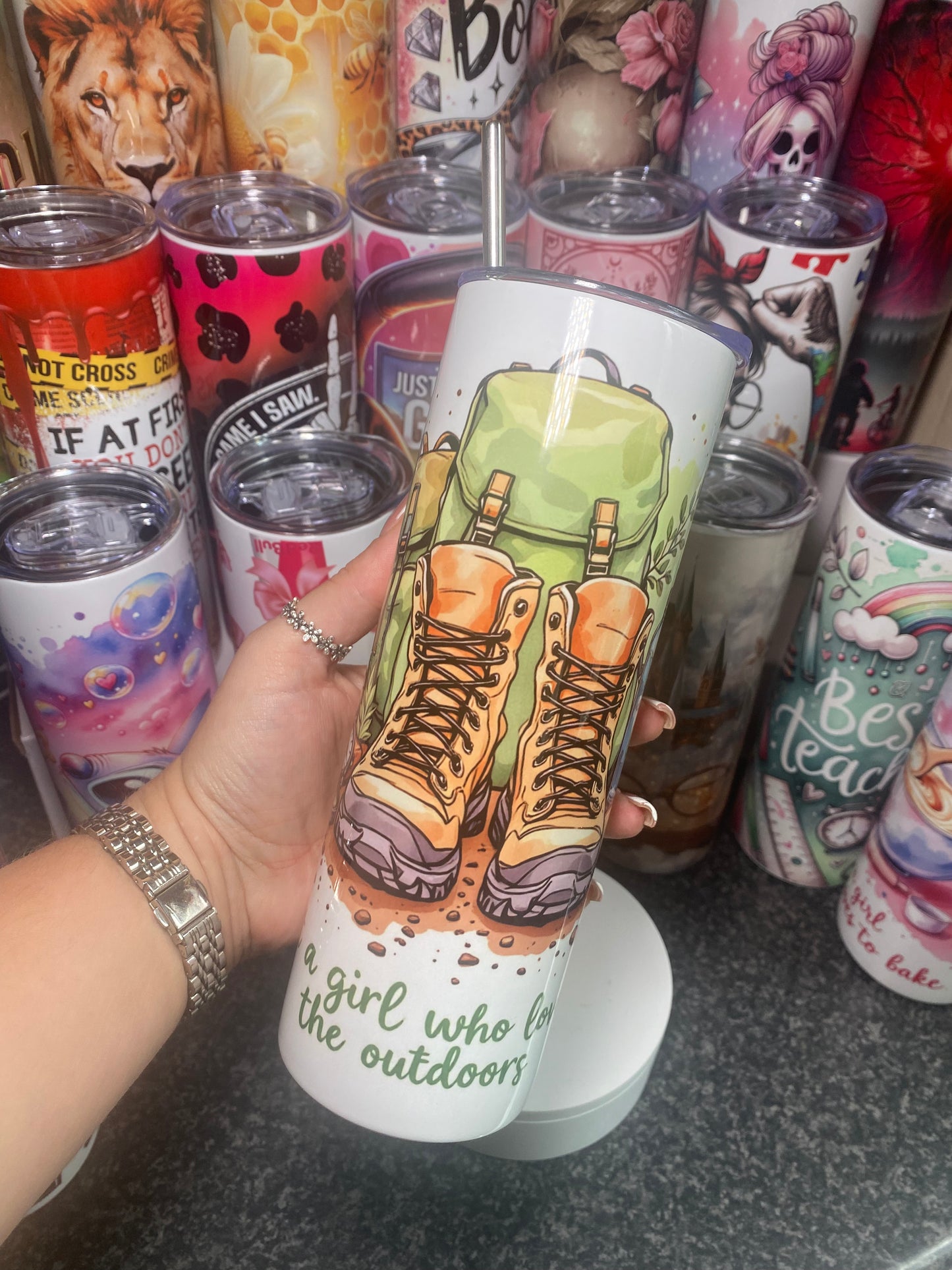 Just a girl who loves the outdoors - 20oz tumbler