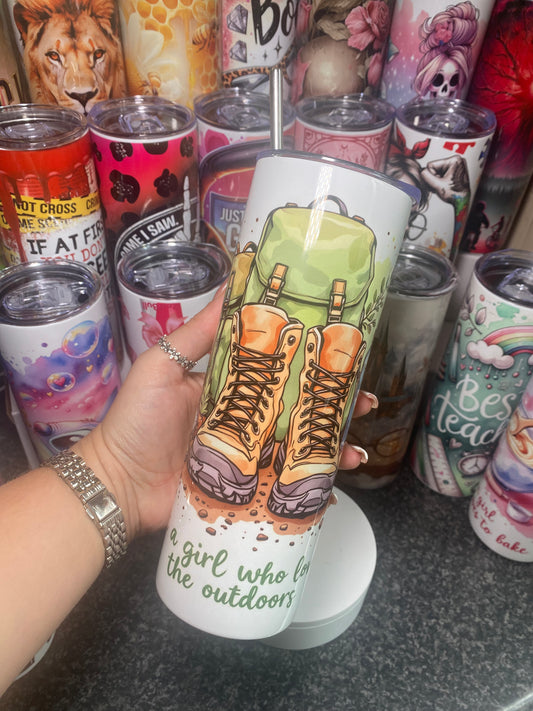 Just a girl who loves the outdoors - 20oz tumbler