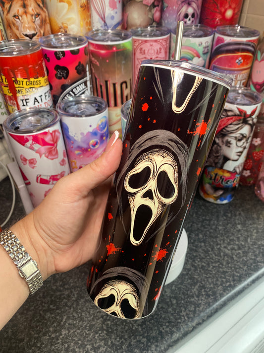Ghost face mask - 20oz tumbler