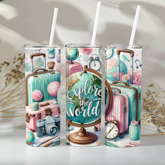 Explore the world - 20oz tumbler