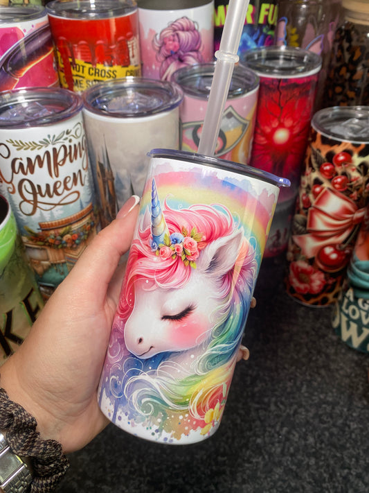 Personalised unicorn - 12oz tumbler