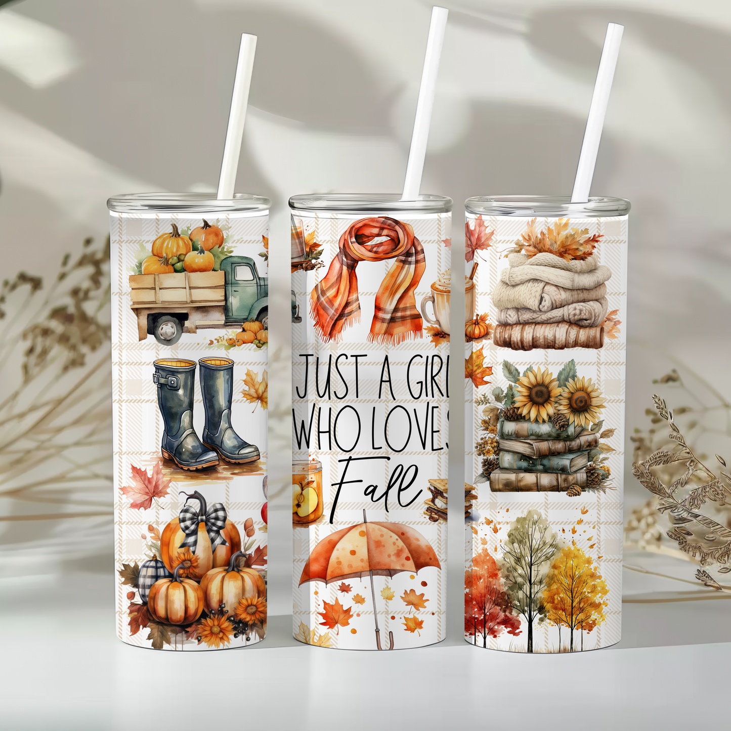 Just a girl who loves fall - 20oz tumbler