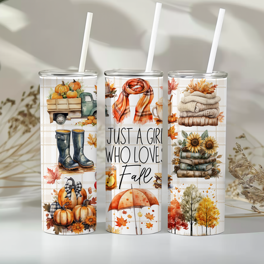 Just a girl who loves fall - 20oz tumbler