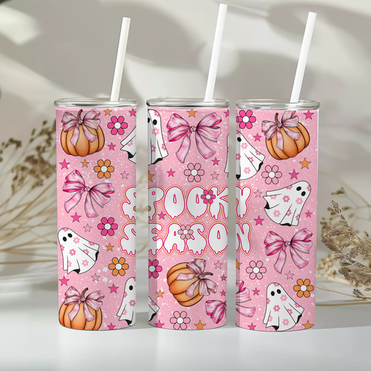 Pink spooky season- 20oz tumbler